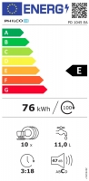 Myčka Philco PD 1045 EA energetický štítek